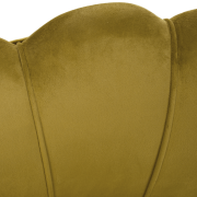 Kreslo v štýle Art-deco, horčicová Velvet látka/gold chróm-zlatý, NOBLIN