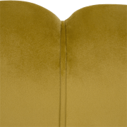 Lavica v štýle Art-deco, horčicová Velvet látka/gold chróm-zlatý, NOBLIN