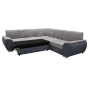 Sedacia súprava, látka Soro 97 tmavosivá/90 sivá, pravá, EMILY ROH