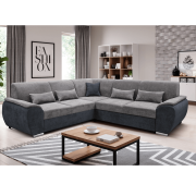 Sedacia súprava, látka Soro 97 tmavosivá/90 sivá, pravá, EMILY ROH