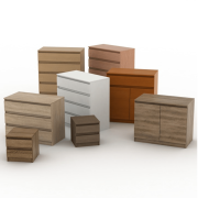 3 šuplíková komoda, biela, HANY NEW 003