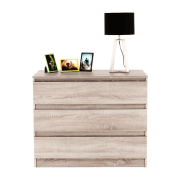 3 šuplíková komoda, dub sonoma,  HANY NEW 003