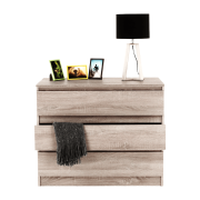 3 šuplíková komoda, dub sonoma,  HANY NEW 003