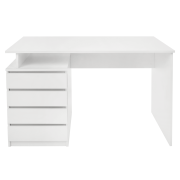 PC stôl, biela, HANY NEW