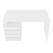 PC stôl, biela, HANY NEW