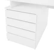 PC stôl, biela, HANY NEW