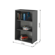 Otvorený regál, grafit, RIOMA NEW TYP 4