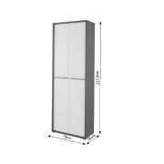 Vysoká skriňa, grafit/biela, RIOMA NEW TYP 5