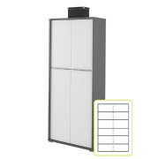 Policová skriňa, grafit/biela, RIOMA NEW TYP 7