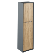 Policová skriňa, grafit/dub artisan, RIOMA NEW TYP 08