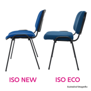 Kancelárska stolička, čierna, ISO ECO
