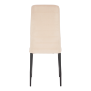 Stolička, béžová Dulux Velvet látka/čierny kov, COLETA NOVA