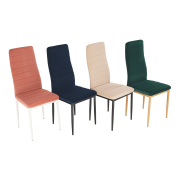 Stolička, béžová Dulux Velvet látka/čierny kov, COLETA NOVA