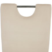 Jedálenská stolička, béžová Dulux Velvet látka/svetlé šitie, ABIRA NEW