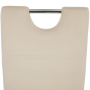 Jedálenská stolička, béžová Dulux Velvet látka/svetlé šitie, ABIRA NEW