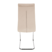 Jedálenská stolička, béžová Dulux Velvet látka/chróm, SALOMA NEW