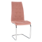 Jedálenská stolička, ružová Velvet látka/chróm, SALOMA NEW