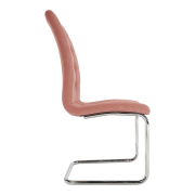 Jedálenská stolička, ružová Velvet látka/chróm, SALOMA NEW