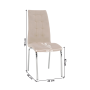 Jedálenská stolička, béžová Dulux Velvet látka/chróm, GERDA NEW