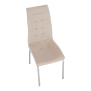 Jedálenská stolička, béžová Dulux Velvet látka/chróm, GERDA NEW