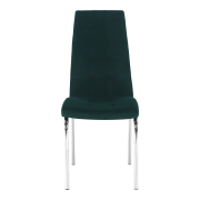 Jedálenská stolička, smaragdová Velvet látka/chróm, GERDA NEW
