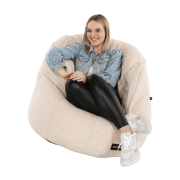 Sedací vak, béžová látka, KENOD