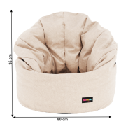 Sedací vak, béžová látka, KENOD