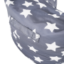 Sedací vak, sivá/biela, vzor hviezdy, LURKO