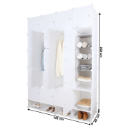 Modulárna multifunkčná skriňa, biela, ZAFOD