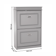 Botník, 2-radový, sivá, SEBER TYP 1