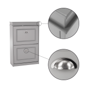 Botník, 2-radový, sivá, SEBER TYP 1