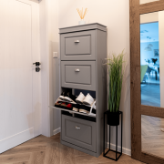 Botník, 4-radový, sivá, SEBER TYP 3