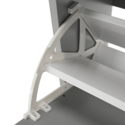 Botník, 4-radový, sivá, SEBER TYP 3