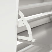 Botník, 4-radový, biela/sivá, SEBER TYP 3