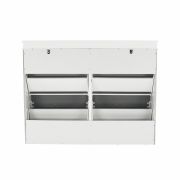 Botník, 2-radový, sivá/biela, SEBER TYP 5