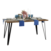 Jedálenský stôl, dub/čierna, 150x80 cm, FRIADO