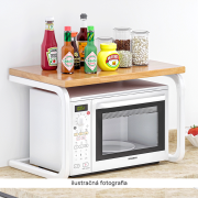 Odkladacia polica, biela/dub natural, AVENO