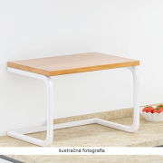 Odkladacia polica, biela/dub natural, AVENO