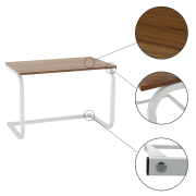 Odkladacia polica, biela/dub natural, AVENO