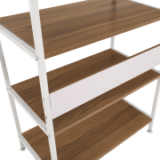 4-policový regál, biela/dub sonoma, SALVE