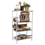 4-policový regál, biela/dub sonoma, SALVE