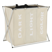 Látkový kôš na bielizeň, sivobéžová, LAUNDRY NEW TYP 3