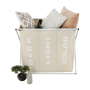 Látkový kôš na bielizeň, sivobéžová, LAUNDRY NEW TYP 3