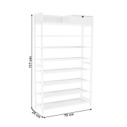 Botník, 7-radový, biela, KATLEY