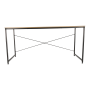 Písací stôl, dub/čierna, 150x60 cm, MELLORA