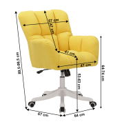 Kancelárske kreslo, žltá, LOREL