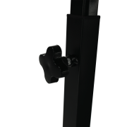 Nastaviteľný PC stôl s kolieskami, čierna, WESTA