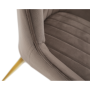 Jedálenská stolička, sivohnedá Taupe/gold chróm-zlatý, PERLIA