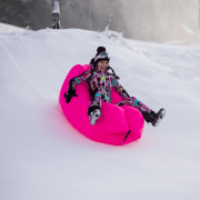 Nafukovací sedací vak/lazy bag, ružová, LEBAG