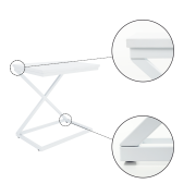 Príručný/nočný stolík, biela, APIA